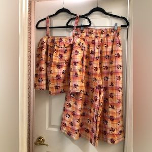 Porridge top and culotte set - S - NWOT